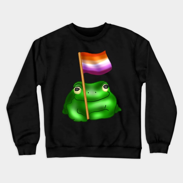 WLW LGBTQ Frog Crewneck Sweatshirt by YouAreValid